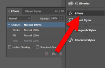 indesign effects panel