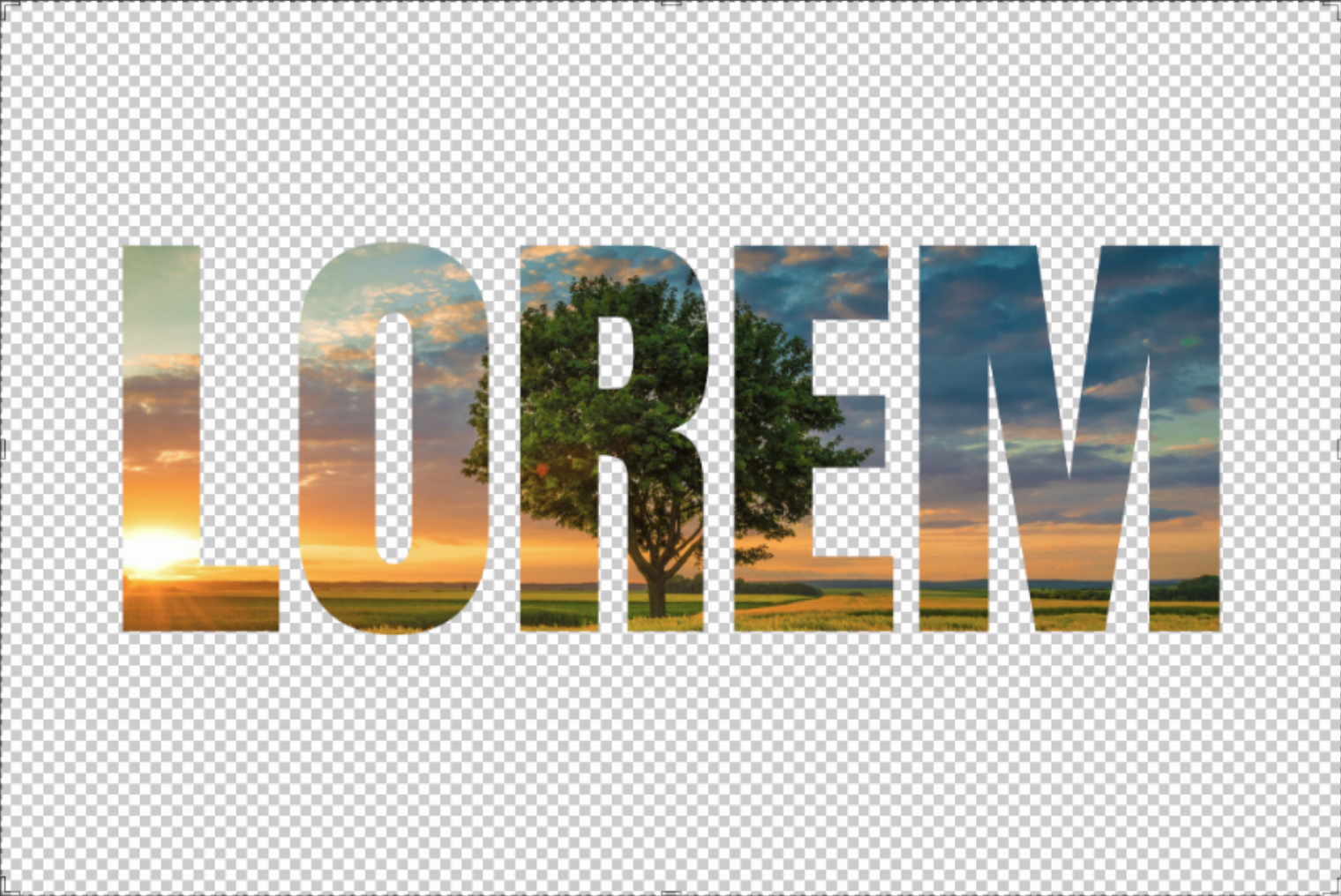 How to Fill Text With an Image in Photoshop? Put an Image in Text